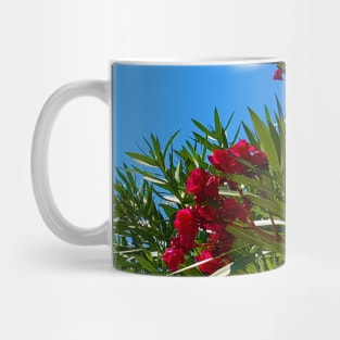 Red Mediterranean Flowers Mug